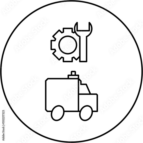 ambulance repair icon design