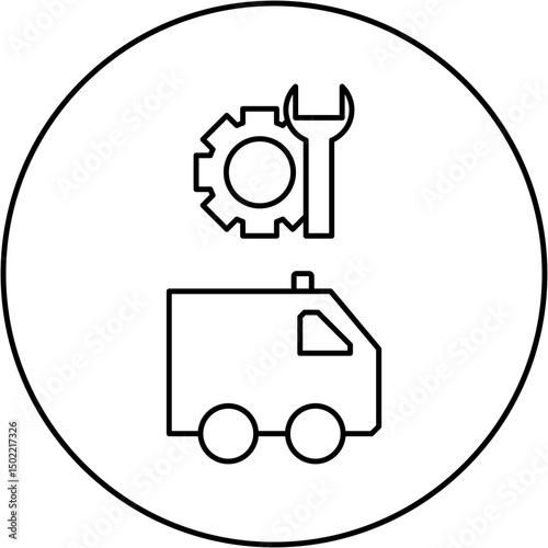 ambulance repair icon design