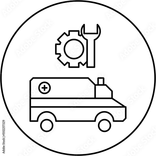 ambulance repair icon design