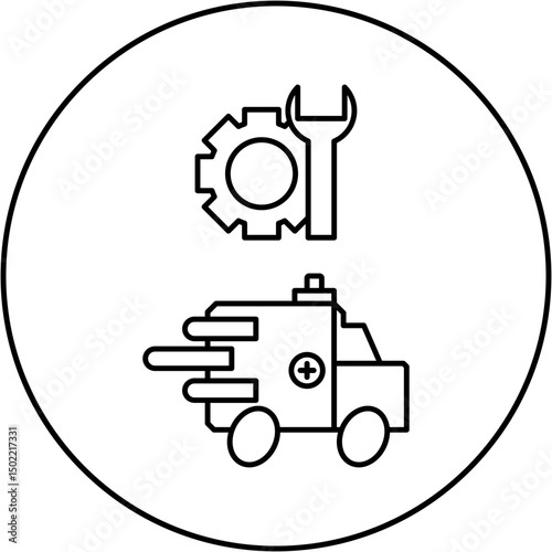 ambulance repair icon design