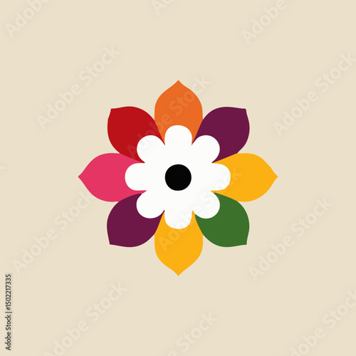 Charming flower logo design representing creativity and elegance for distinctive brand identity.