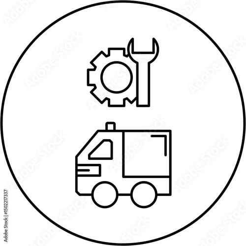 ambulance repair icon design