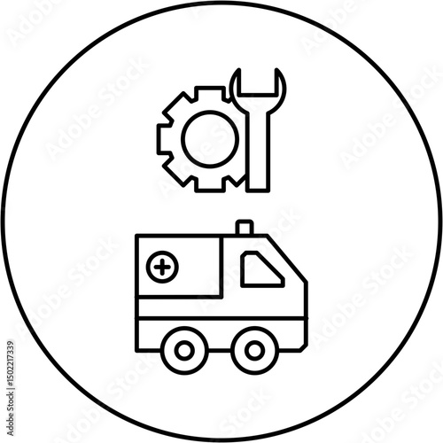 ambulance repair icon design