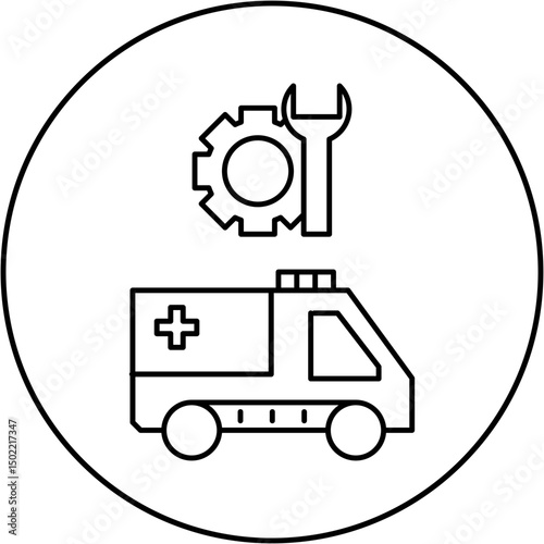ambulance repair icon design