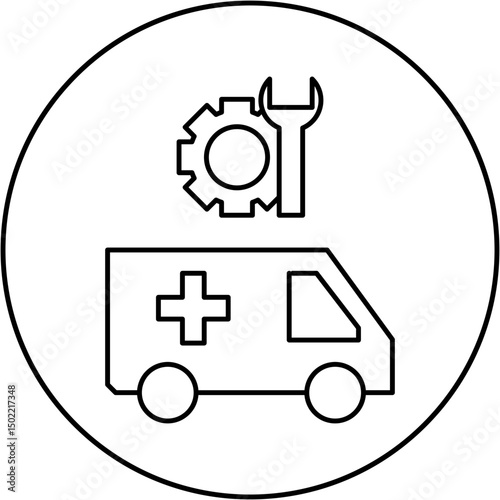 ambulance repair icon design