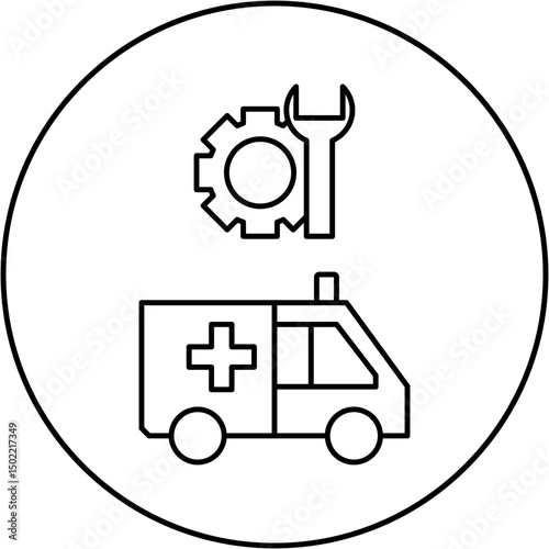 ambulance repair icon design