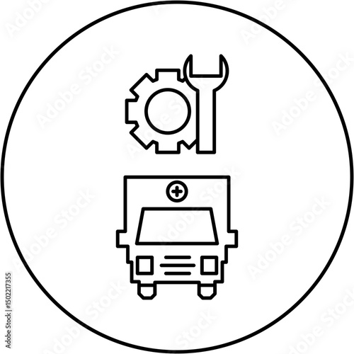 ambulance repair icon design