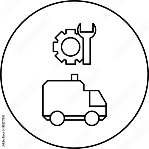 ambulance repair icon design