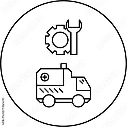 ambulance repair icon design