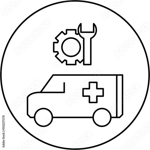 ambulance repair icon design