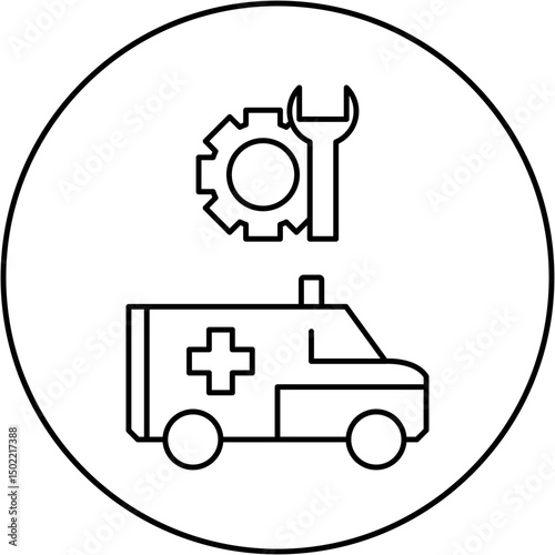 ambulance repair icon design