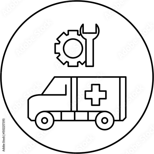 ambulance repair icon design