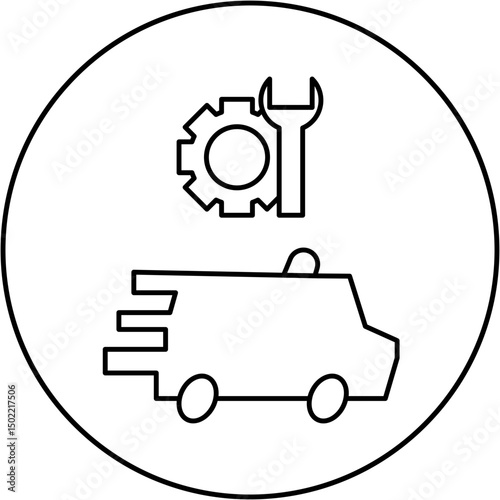 ambulance repair icon design