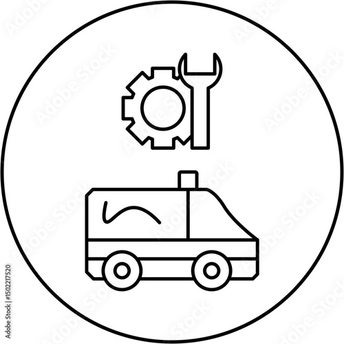 ambulance repair icon design
