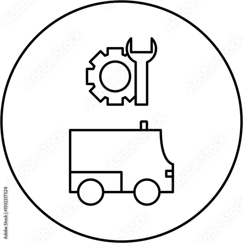 ambulance repair icon design