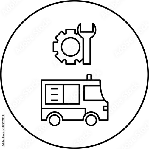 ambulance repair icon design