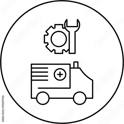 ambulance repair icon design