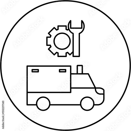 ambulance repair icon design