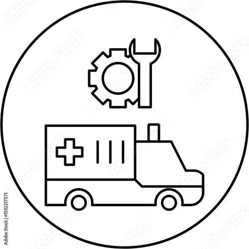 ambulance repair icon design