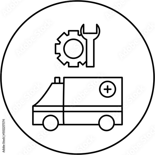 ambulance repair icon design