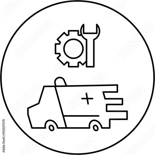 ambulance repair icon design
