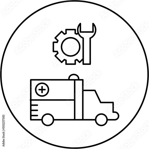 ambulance repair icon design