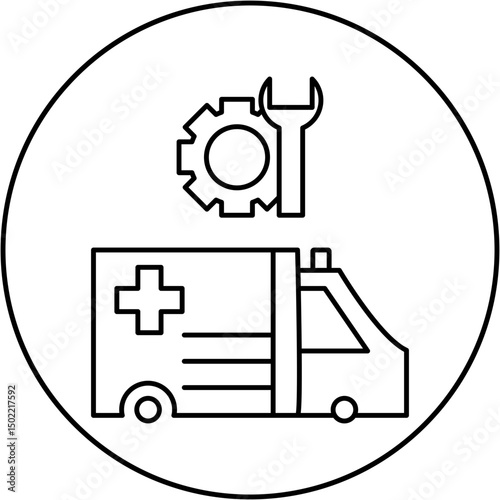 ambulance repair icon design