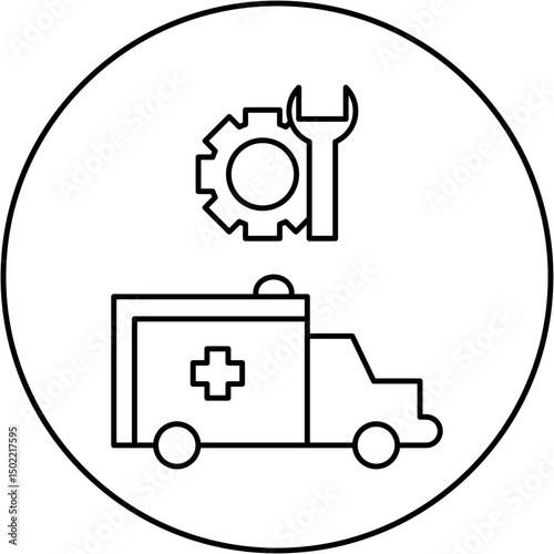 ambulance repair icon design