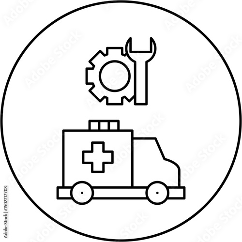 ambulance repair icon design