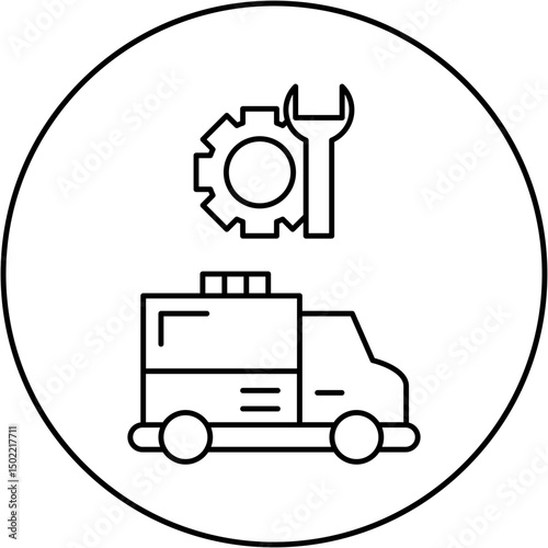 ambulance repair icon design