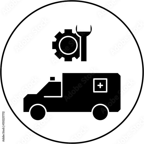 ambulance repair icon design