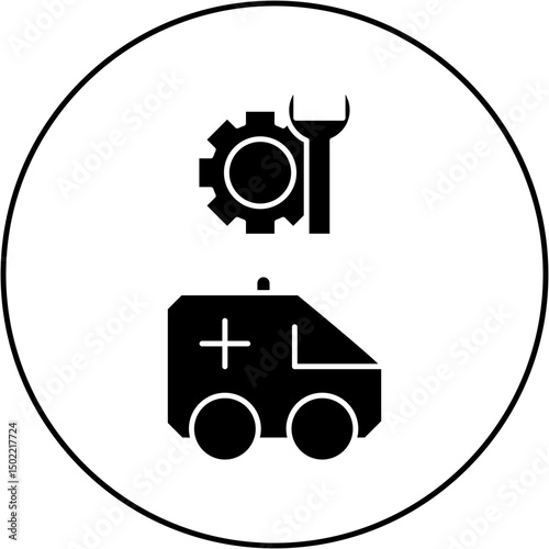 ambulance repair icon design