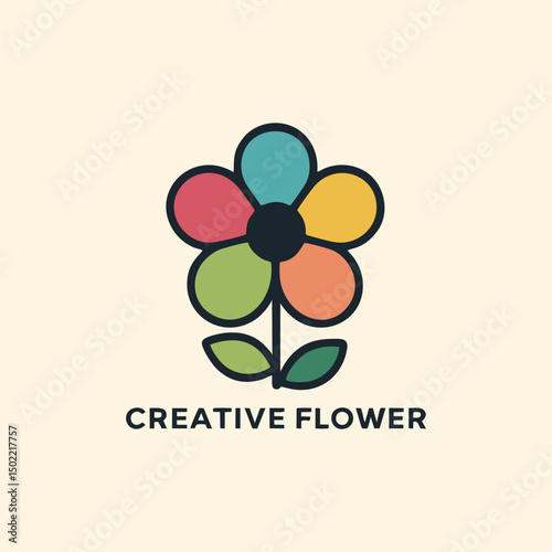 Sophisticated flower logo design representing creativity and elegance for unique brand identity.