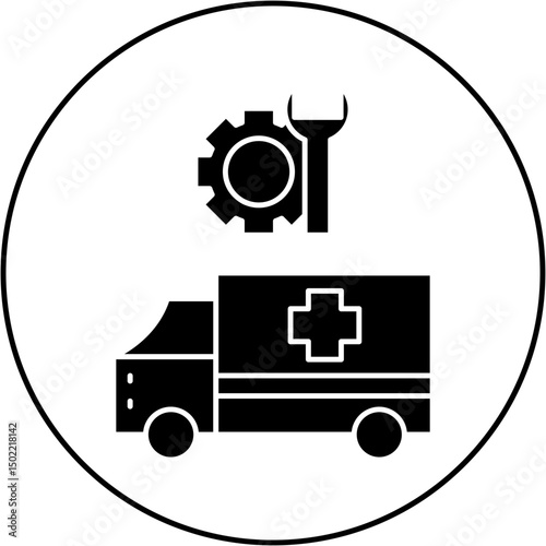 ambulance repair icon design