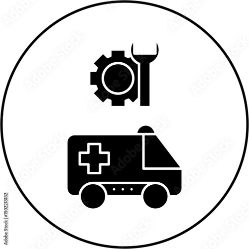 ambulance repair icon design