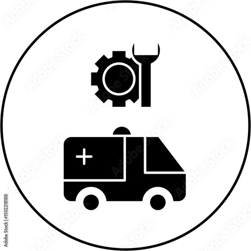 ambulance repair icon design