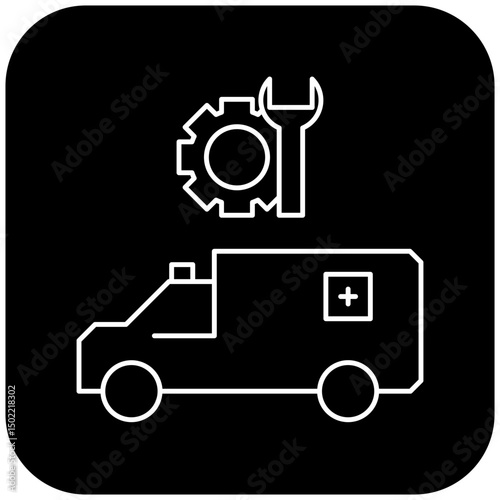 ambulance repair icon design