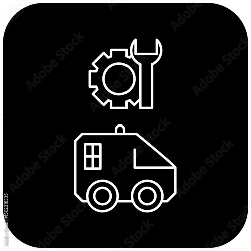 ambulance repair icon design