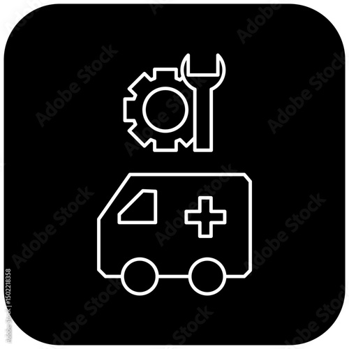ambulance repair icon design