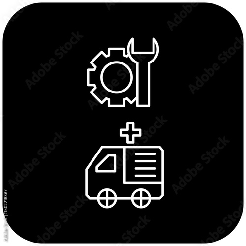 ambulance repair icon design