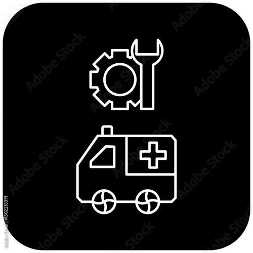 ambulance repair icon design