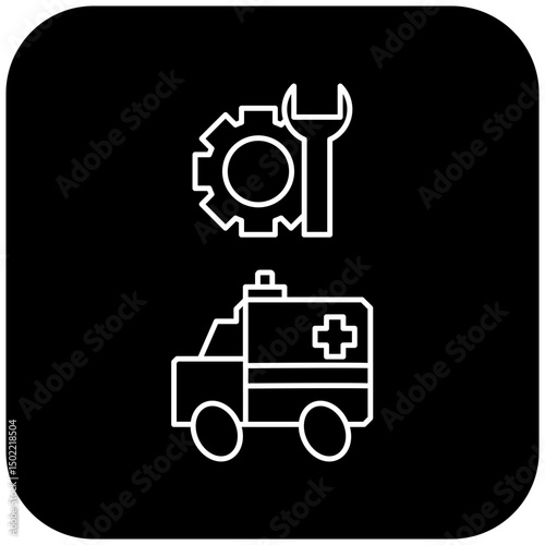ambulance repair icon design