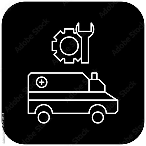 ambulance repair icon design
