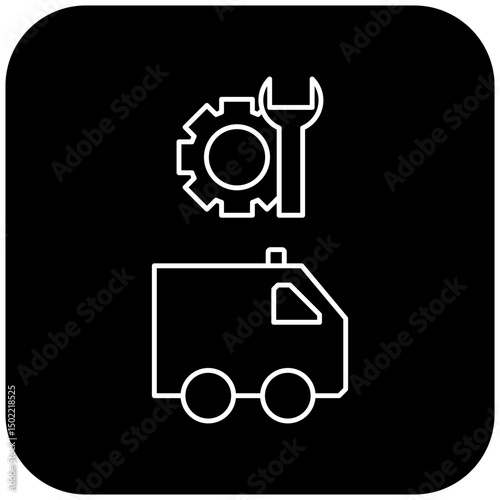 ambulance repair icon design