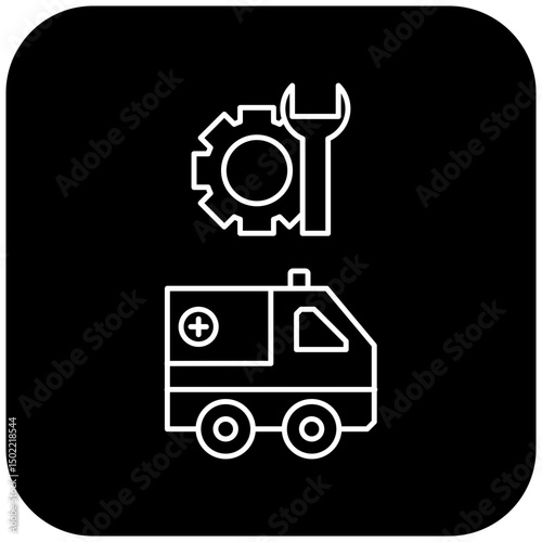 ambulance repair icon design
