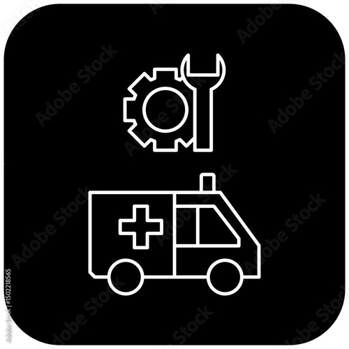 ambulance repair icon design