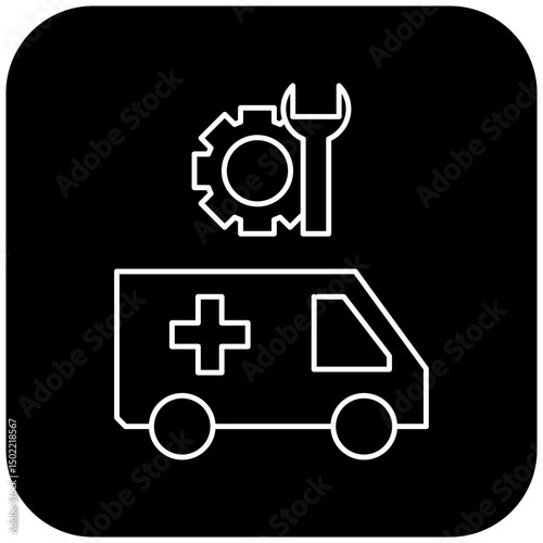 ambulance repair icon design