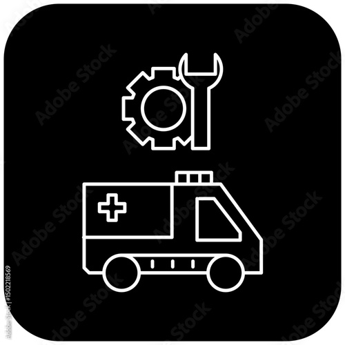 ambulance repair icon design
