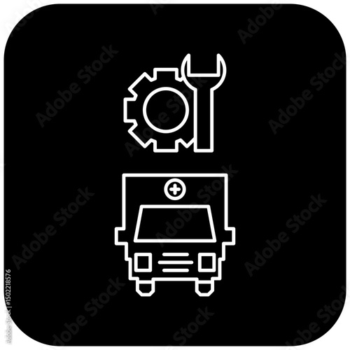 ambulance repair icon design