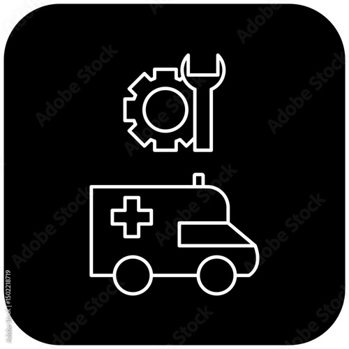 ambulance repair icon design